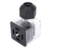 LICAEVEY 5Pz Spina Elettrica per Elettrovalvola DC12V DC24V (24V) | Involucro trasparente, cablaggio a crimpare a vite, fissaggio con vite centrale, sigillato IP67, nominale 10 A, presa PA,