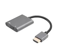 LICAEVEY Adattatore da Interfaccia Multimediale HD a USB C, Trasmissione Audio Video 4K 60Hz, Alimentatore PD 100W, Plug and Play per Telefono Portatile con Occhiali AR