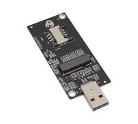 LICAEVEY Adattatore M.2 Key B a USB 3.0 per Modulo WWAN 4G/5G | NGFF M.2 KeyB a USB3.0 Convertitore con Slot SIM | Scheda di Rete Ethernet per Wins/Linux/OS X (4 antenne)