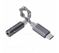 LICAEVEY Adattatore per Cuffie da USB C a 3,5 Mm, Chip DAC CX31993 Decodifica 24 Bit 96 KHz, con Controlli in Linea per Volume e Chiamate, per Telefono 15 16 17 S23 10 e Dispositivi di (SILVER)