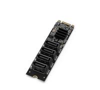 LICAEVEY ASM1166 M.2 NVME a SATA 3.0 Adattatore Card, 4 Porte PCIe 3.0 Scheda di Espansione per SSD | HDDS, Supporto Chiave M+B, Indicatore a LED Intelligente, Ampia compatibilità
