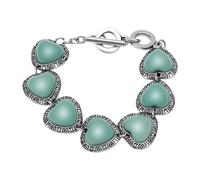 LICAEVEY Bracciale Cuore Avventurina Verde Gioielli in Pietra Preziosa | Pietre naturali lucenti, catena a maglie regolabile, regalo con ciondolo da donna, regalo a sorpresa per le vacanze