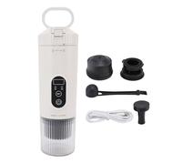 LICAEVEY Caffettiera Portatile, Riscaldamento a Cordone 21bar con Batteria da 7800 MAh, USB C Ricaricabile per Capsule Dolcegusto e caffè Macinato, Viaggi All'aperto, Campeggio, Ufficio (WHITE)