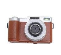 LICAEVEY Camera Digitale 4K per Fotografia, Fotocamera Vlog AutoFocus 64MP con Schermo di Lancio da 2,8 Pollici da 180 Gradi, Camara da Viaggio Compatta con 16 Filtri retrò (BROWN)
