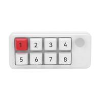 LICAEVEY Casa Numerica USB C Cablata con 8 Tasti Programmabili, Tastiera Macro Meccanica con una Mano, Scorciatoie in Pasta Personalizzata Galleggiante per Wins PC Laptop Gaming Office (WHITE)
