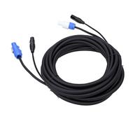 LICAEVEY Cavo di Prolunga per PowerCON e Combo XLR A 3 Pin, Segnale 23 AWG con Cavo di Alimentazione 10 A 3x2,5 mm² per Illuminazione Scenica, Concerti, Eventi (7.6M)