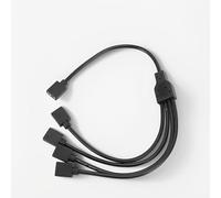 LICAEVEY Cavo Splitter Argb da 1 a 4, Cavo di Estensione RGB RGB a 3 Pin da Femmina a 3 Pin Femmina per Build PC, Intestazioni Argb della Scheda Madre, Dispositivi di Raffreddamento della (Black)