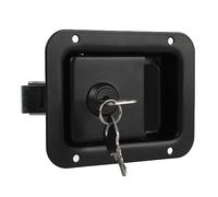 LICAEVEY Chiusura per Porta Rimorchio con Chiavi per, Autocarri e Roulotte | Lucchetto universale per cassetta degli attrezzi, design con montaggio a incasso, frontalino in acciaio al carbonio,