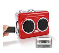 LICAEVEY Convertitore da Cassetta a MP3, Lettore di Cassette Portatile con Doppi Altoparlanti Integrati, Jack per Cuffie da 3,5 Mm con Registrazione Diretta USB, Batteria di Ingresso AUX