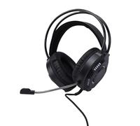 LICAEVEY Cuffie da Gioco Cablate con Driver da 50 Mm, Audio Surround Virtuale 7.1, Cuscinetti Auricolari con Proteine di Memoria per Microfono con Cancellazione del Rumore per PC Switch (BLACK)
