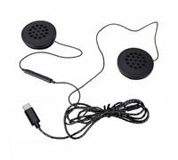 LICAEVEY Cuffie per Casco Moto, Cuffie Cablate con Cavo da 1,2 M Suono Stereo Controllo in Linea del Volume del Microfono a Mani Libere, per Chiamare Musica Guidando