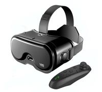 LICAEVEY Cuffie VR, Occhiali per realtà Virtuale 3D Regolabili FOV a 120° con Controller Bluetooth, per Smartphone OS X Android Pixel da 5 a 7 Pollici (BLACK)
