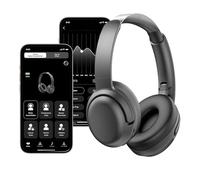 LICAEVEY Cuffie Wireless Bluetooth per Viaggi, Lavoro e Uso Domestico, Circumaurali con Cancellazione Attiva del Rumore, Microfono e Slot per Scheda di memoria.
