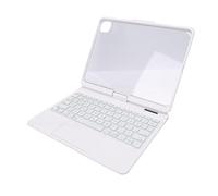 LICAEVEY Custodia per Tablet con Tastiera per Schermi Touch da 11 Pollici | Trackpad multitouch, tasti retroilluminati a sette colori, connessione Bluetooth, guscio rigido trasparente, portapenne