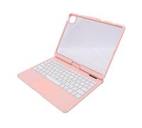 LICAEVEY Custodia per Tablet con Tastiera per Schermi Touch da 11 Pollici | Trackpad multitouch, tasti retroilluminati a sette colori, connessione Bluetooth, guscio rigido trasparente, portapenne