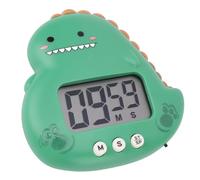 LICAEVEY Dinosauro Timer per Bambini Ampio Display LCD Timer per il Conto Alla Rovescia Magnetico, Semplice da Usare, Perfetto per la Cucina Casalinga e L'uso in Classe, Materiale ABS (GREEN)