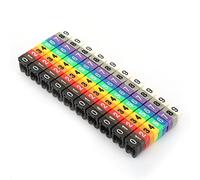 LICAEVEY Etichette per Numeri di Filo, 100 Pezzi Segnacavi Codificati a Colori con Design a Clip, 6 mm² per Cablaggio Elettrico, Etichette in Plastica Lucida per l'identificazione dei Cavi, (#3)