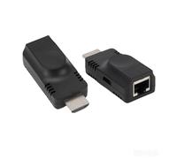 LICAEVEY Extender HDMI su Singolo Cat5e Cat6, 60 M 1080P 60Hz 2,5 Gbps Kit Ricevitore Trasmettitore, con TrueHD DTS HD Master Audio 36 Bit Colore, per Proiettore HDTV Sala Conferenze PC
