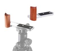 LICAEVEY GFX 100RF Impugnatura a Forma di L, Maniglia Laterale in Legno con Piastra Base a Sgancio Rapido, Compatibile con Arca per Funzionamento Stabile della Fotocamera e Fotografia (SILVER)