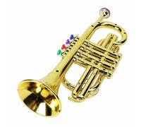 LICAEVEY Giocattolo Educativo a Tromba per Bambini in Oro con 4 Suoni Diversi per L'allenamento Musicale dei Bambini, Materiale Plastico Sicuro