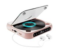 LICAEVEY Lettore CD Portatile con Bluetooth 5.3 e Doppi Altoparlanti, Lettore HiFi Ricaricabile con LCD, Supporto Ingresso CD USB AUX, Riproduzione in Loop per Casa (PINK)