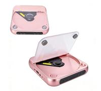 LICAEVEY Lettore CD Portatile con Doppi Altoparlanti Stereo, Cuffie Ricaricabili Bluetooth 5.3, Display LCD per Auto di Casa, Supporto Esterno, Riproduzione in Loop di Ingresso USB AUX (PINK)