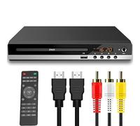 LICAEVEY Lettore DVD 1080P HDMI per Tutte le Regioni, Lettore DVD Multiregione per TV con Porta USB, CD per Stereo Domestico, Include HDMI e Cavi, Telecomando (Spina europea)