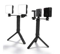 LICAEVEY Luce Video Portatile 2 Pezzi, Kit di Illuminazione per Videoconferenza, Luce Selfie LED Dimmerabile 5600K con Supporto per Telefono per Registrazione Fotografica Vlogging