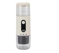 LICAEVEY Macchina per caffè Portatile Ricaricabile, Macchina per Capsule Portatile di Tipo C da 100 Ml per caffè Macinato, per Senza Fili Alimentata a Batteria per Viaggi (Bianco)