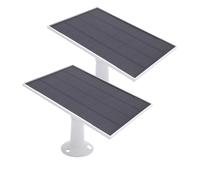 LICAEVEY Pannello Solare da 8 W per Telecamera di Sicurezza, Impermeabile IP65 e Supporto Regolabile a 360°, Cavo di Ricarica Doppio Micro USB/tipo C per Sistemi di Sicurezza Wireless