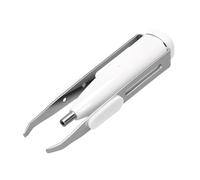 LICAEVEY Pinzetta per Depilazione con Fotocamera, Ingrandimento 10X e Luce LED, Pinzetta Obliqua per Sopracciglia per Toelettatura di Precisione, Acciaio Inossidabile (WHITE)