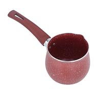 LICAEVEY Scaldacaffè con Manico Singolo Mini Tegamino per Latte in Lega di Alluminio Antiaderente per Preparare il tè, Piccolo e Resistente, Tre Porzioni, 10 Cm (rosso)