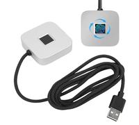 LICAEVEY Scanner Biometrico per Impronte Digitali per wins 10/11, Dongle USB con Cavo da 1,5 M per Desktop/laptop, Supporta la Crittografia di più Account e Cartelle (SILVER)
