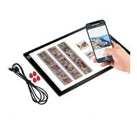 LICAEVEY Scatola Luminosa per Visualizzatore Diapositive per la Scansione di Diapositive e Pellicole, Scatola Luminosa a LED A4 Ultra Sottile con Oscuramento a 3 Livelli e Supporto App,