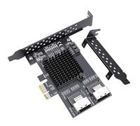 LICAEVEY Scheda di Espansione SATA PCIe 9 Porte, Adattatore SATA 3.0 da 6 Gbps con 2 Porte MiniSAS, per Espansione Disco Rigido di Computer Desktop Server di Archiviazione NAS