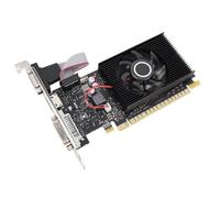 LICAEVEY Scheda Grafica 1 GB DDR3 64 Bit, GPU PCI Express 1. X16 a Basso Profilo con DVI VGA HDMI, Ventola di Raffreddamento Silenziosa per PC Desktop Ufficio HTPC
