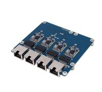 LICAEVEY Scheda PCIe to 4 2.5G ETH, Chipset Plug and Play RTL8156 per Rasp Pi 5, con Montaggio in Alto e in Basso e Indicatori LED, Adattatore di Rete da 2500 Mbps