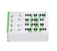 LICAEVEY Schede Musicali Flash Vibranti 12 Tasti Codificati a Colori Piastra di Rame Carta Accordi per Pianoforte Set con 120 Carte di Accordi per L'insegnamento della Teoria Musicale