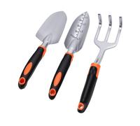 LICAEVEY Set di Attrezzi da Giardinaggio 3 Pezzi, Lega di Alluminio | Robusti regali da giardino, scavando per piantare diserbo, impugnatura comoda antiscivolo, uso nel patio domestico, anello