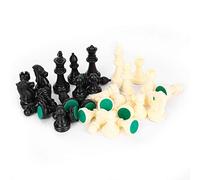 LICAEVEY Set di Scacchi, Gioco di Scacchi Internazionale con Pezzi da Torneo Standard, 32 in Plastica da Viaggio, Impugnatura Comoda, Finitura Liscia, Base in Feltro per Gioco Silenzioso, Leggero