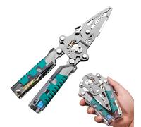 LICAEVEY Spellafili Pieghevole 20 in 1, Strumento Elettrico Multifunzionale con Tester di Tensione e Cacciavite a Stilo, per Spelare i Fili, Crimpare, Tagliare i Cavi