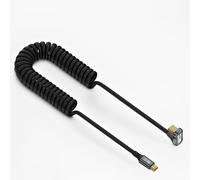 LICAEVEY Stretchble USB C a USB C Cavo 100W Carica Rapida, 20 Gbps USB 3.2 Dati e Video 8K@60Hz, Design a Spirale Spring (da 50 Cm a (C maschio a c maschio a forma di u)