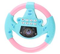LICAEVEY Strumento Interattivo per Volante Copilota per Bambini con Aspetto Altamente Imitativo, Audio Dell'auto, Musica Unica e Ventosa, Adatto a Neonati e Bambini Piccoli (Rosa e Blu)