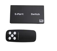 LICAEVEY Switcher HDMI 5 in 1 Uscita 4K 30Hz, Splitter Video Interfaccia Multimediale HD con Telecomando, Supporto HDCP 1.4 per Lettore Blu-ray Stick