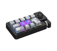 LICAEVEY Tastiera da Gioco a 12 Tasti Retroilluminata a LED RGB, Tastiera da Gioco Macro Programmabile con una Sola Mano con BT Wireless 2.4G Cablato e Rotella di Scorrimento con Manopola