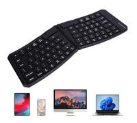 LICAEVEY Tastiera Pieghevole Ergonomica, Tastiera Bluetooth Compatta Portatile Divisa, a Forma a Forma di Tastiera Pieghevole Bluetooth Ricaricabile Portatile