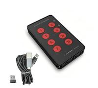 LICAEVEY Tastiera Portatile Wireless, USB 2.4G BT Tripla modalità Programmabile 8 Tasti con Software Elfkey Macro Personalizzate per Giochi su PC