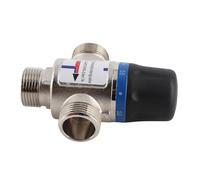 LICAEVEY Termostatico Miscelatore, Chiusura Automatica Antiscottatura 3 | Valvola miscelatrice acqua calda e fredda con arresto di sicurezza, grande flusso, per riscaldamento a pavimento e bagno