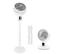 LICAEVEY Ventile di Piedistallo Oscillanti, Circulatore 'aria a 360 °, Ventola a Pavimento Pieghevole Portatile per Camera da Letto, 3 in 1 Ventola di Piedistallo e Tavolo con Remoto,