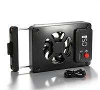 LICAEVEY Ventola di Raffreddamento Fotocamera Esterna per A7M4, A7C, ZV E10, FX30, R5, 5 velocità Regolabile con Batteria da 180 Minuti, di Raffreddamento Silenzioso per Registrazione
